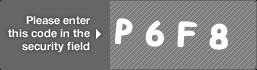 captcha code for visual authentication  letter P number 6 letter F number 8