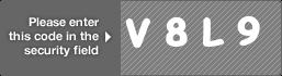 captcha code for visual authentication  letter V number 8 letter L number 9